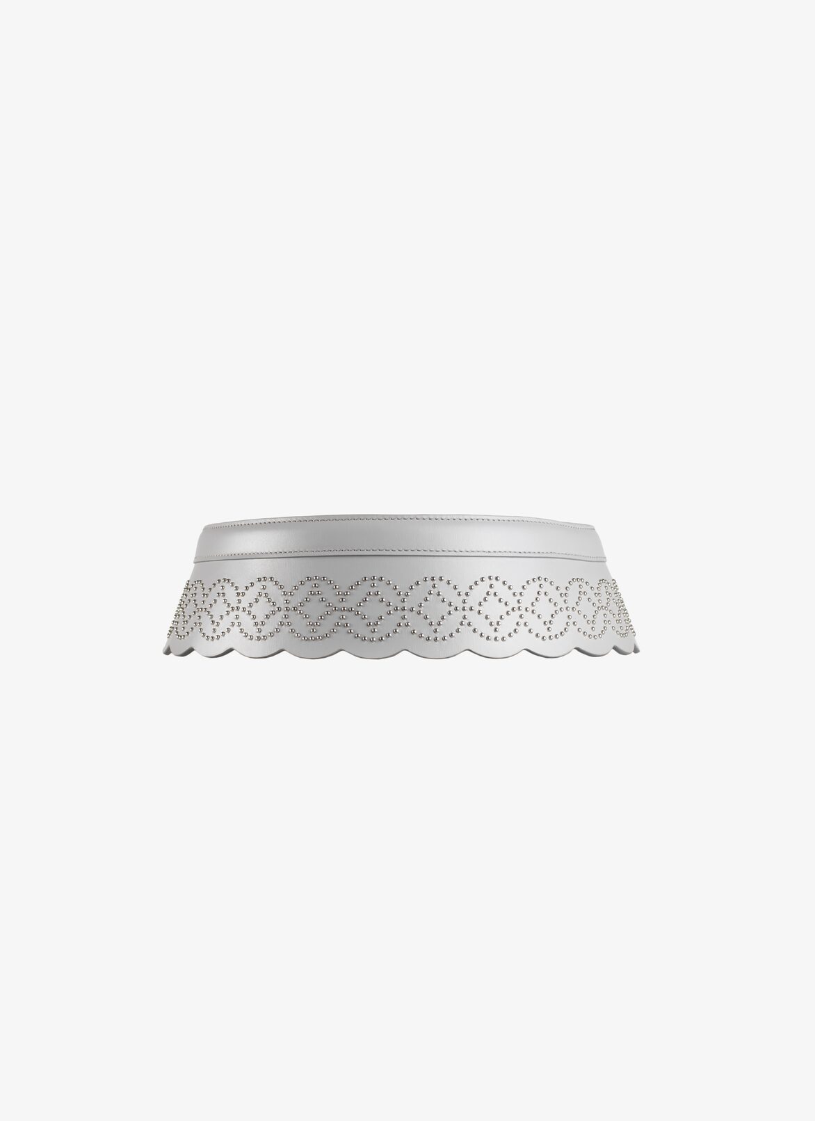 Calfskin Corset Belt ALAÏA LIGHT GRAY CALFSKIN CORSET BELT